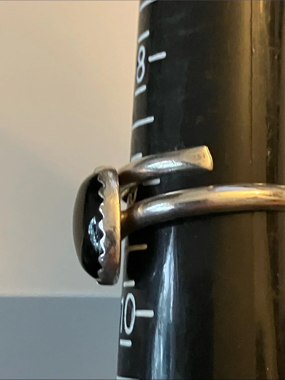 Sterling Silver Black Onyx Bypass Band Ring